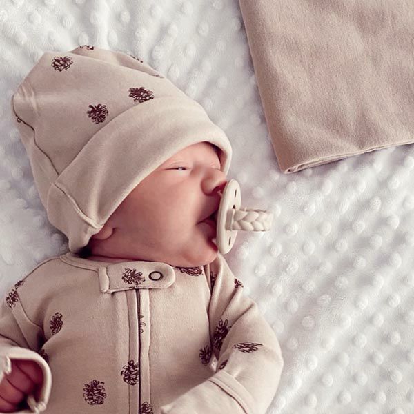 オーガニックコットン ベビー リバーシブルビーニーPinecone