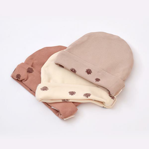 オーガニックコットン ベビー リバーシブルビーニーPinecone