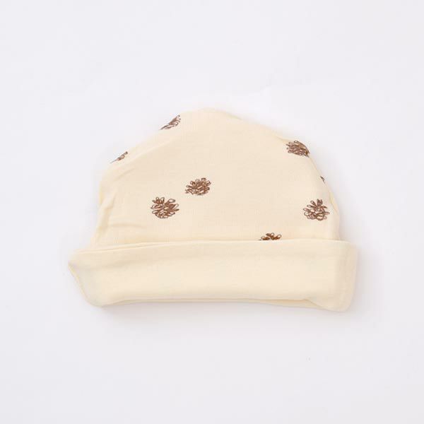オーガニックコットン ベビー リバーシブルビーニーPinecone