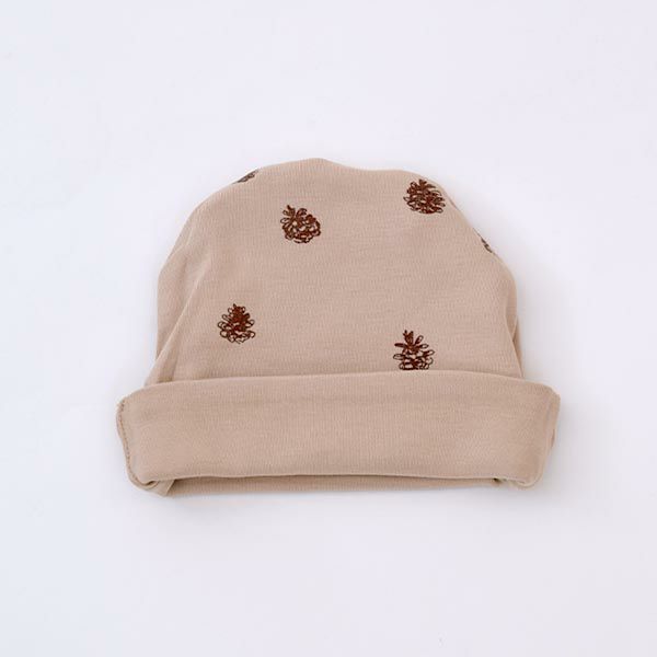 オーガニックコットン ベビー リバーシブルビーニーPinecone
