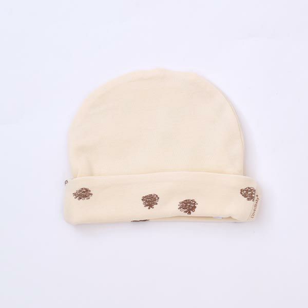 オーガニックコットン ベビー リバーシブルビーニーPinecone
