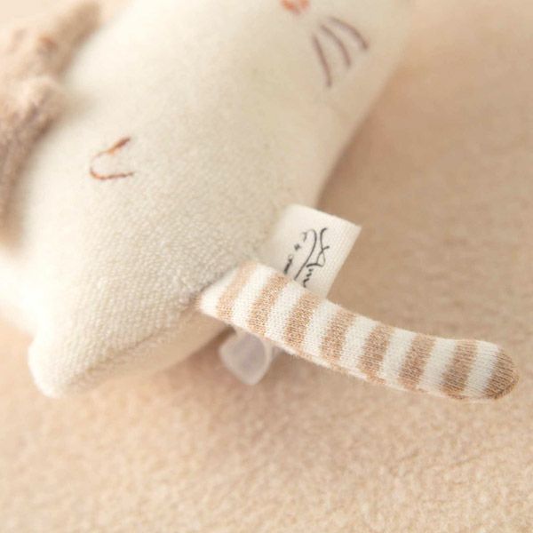 オーガニックコットン 【ママだっこ】親子にぎにぎ ねこ