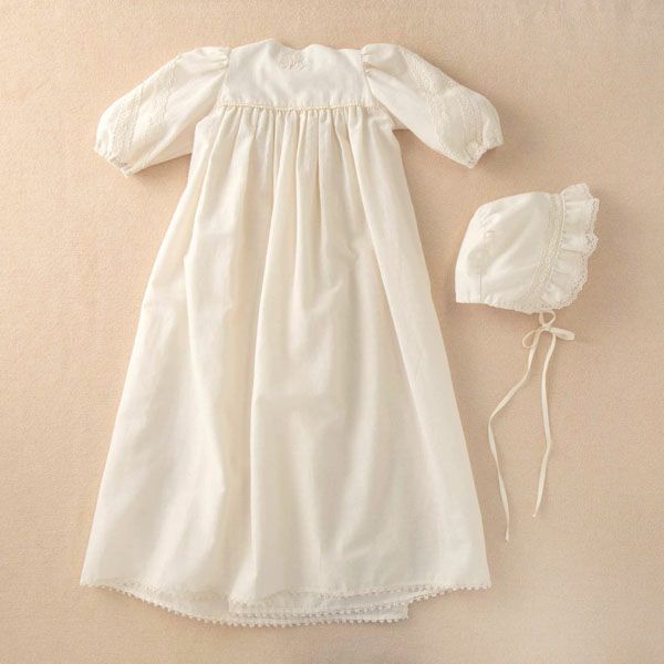 オーガニックコットン ベビー【エンジェルフェザーレース】セレモニードレスセット 50-80