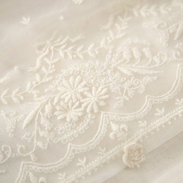 オーガニックコットン ベビー【エンジェルフェザーレース】セレモニードレスセット 50-80