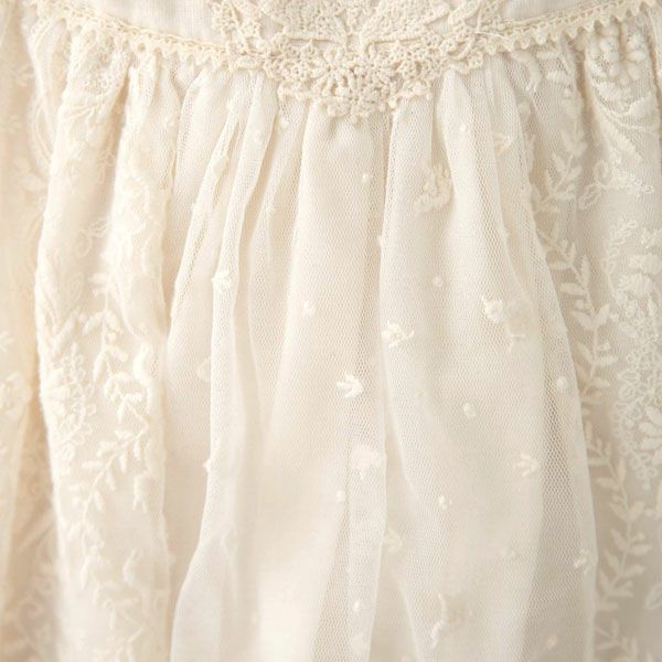 オーガニックコットン ベビー【エンジェルフェザーレース】セレモニードレスセット 50-80