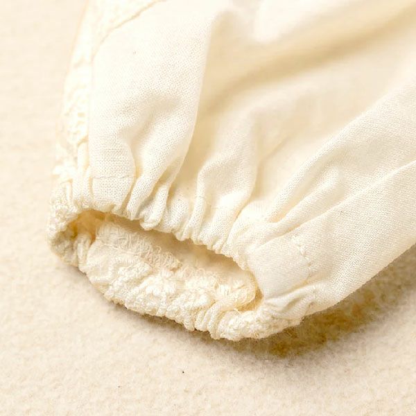 オーガニックコットン ベビー【エンジェルフェザーレース】セレモニードレスセット 50-80