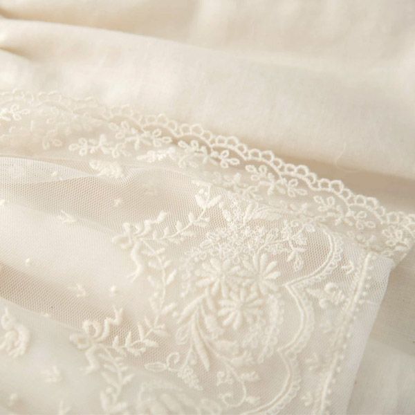 オーガニックコットン ベビー【エンジェルフェザーレース】サンドレス ナチュラル 80