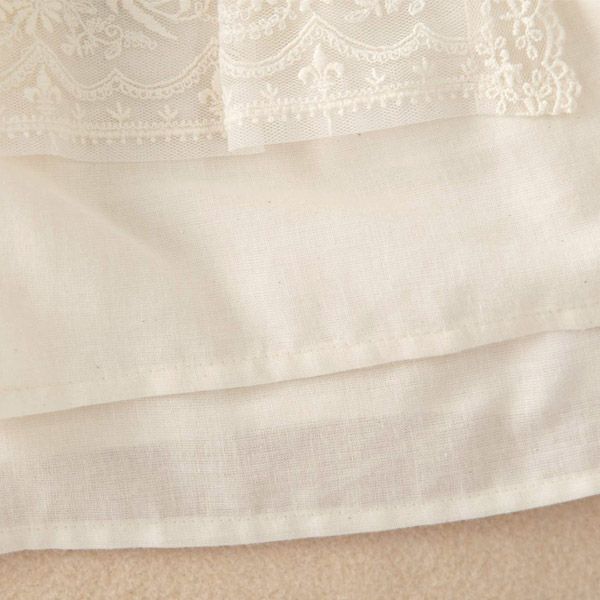 オーガニックコットン ベビー【エンジェルフェザーレース】サンドレス ナチュラル 80