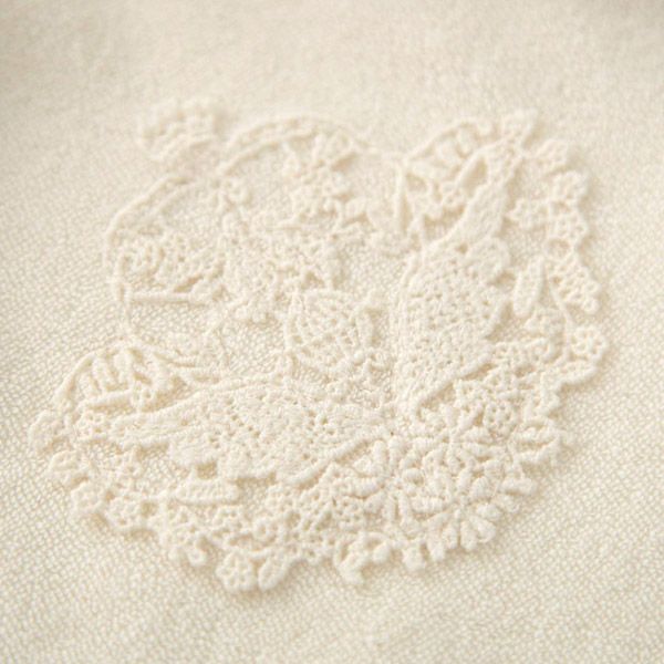 オーガニックコットン ベビー【エンジェルフェザーレース】カーディガン ナチュラル 70-80