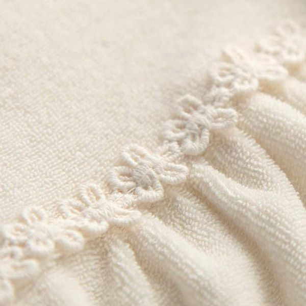 オーガニックコットン ベビー【エンジェルフェザーレース】カーディガン ナチュラル 70-80