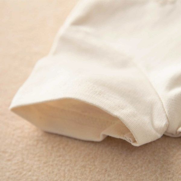 オーガニックコットン ベビー【エンジェルフェザーレース】半袖Ｔシャツ ナチュラル 80