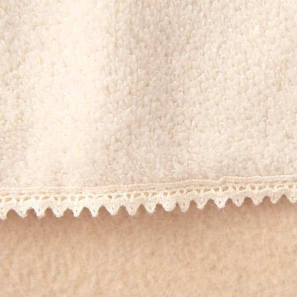 オーガニックコットン 【エンジェルフェザーレース】パイルハンカチ 29×29