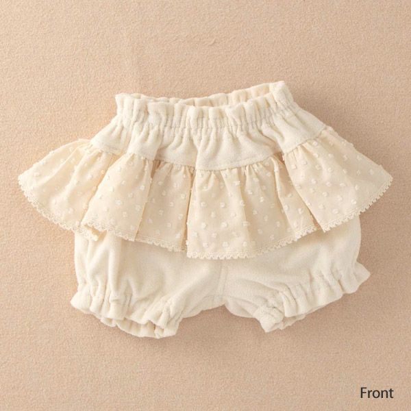 オーガニックコットン ベビースノーカットフリルパイルパンツ 80