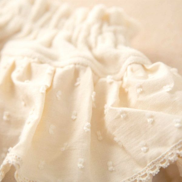 オーガニックコットン ベビースノーカットフリルパイルパンツ 80