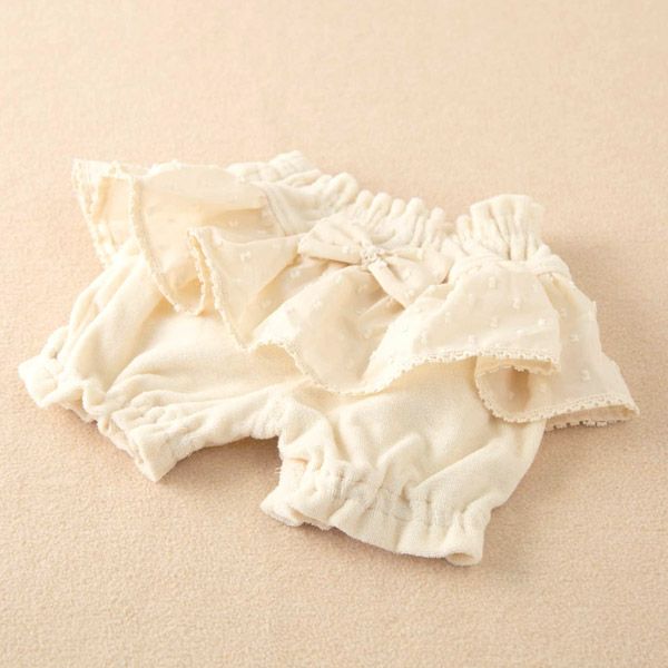 オーガニックコットン ベビースノーカットフリルパイルパンツ 80