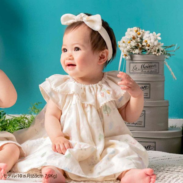 オーガニックコットン ベビーヘアバンド チェンジリボン 3種類