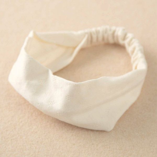 オーガニックコットン ベビーヘアバンド チェンジリボン 3種類
