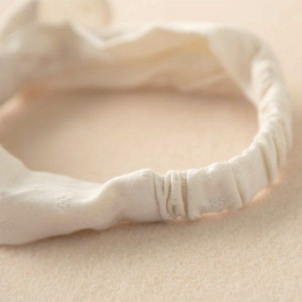 オーガニックコットン ベビーヘアバンド チェンジリボン 3種類