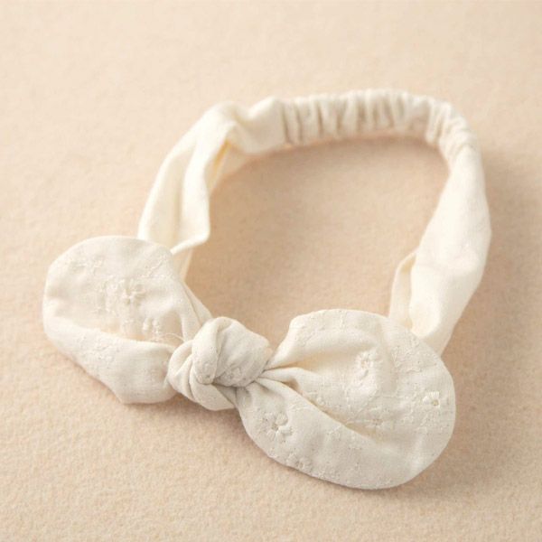 オーガニックコットン ベビーヘアバンド チェンジリボン 3種類