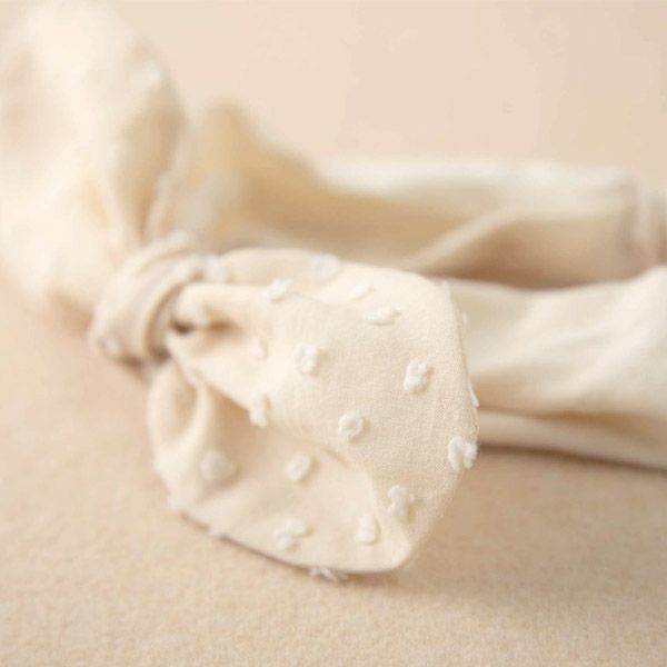 オーガニックコットン ベビーヘアバンド チェンジリボン 3種類