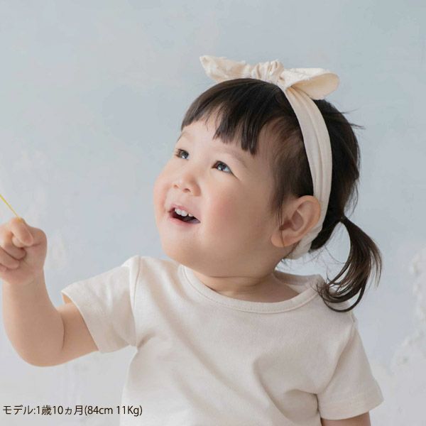 オーガニックコットン ベビーヘアバンド チェンジリボン 3種類