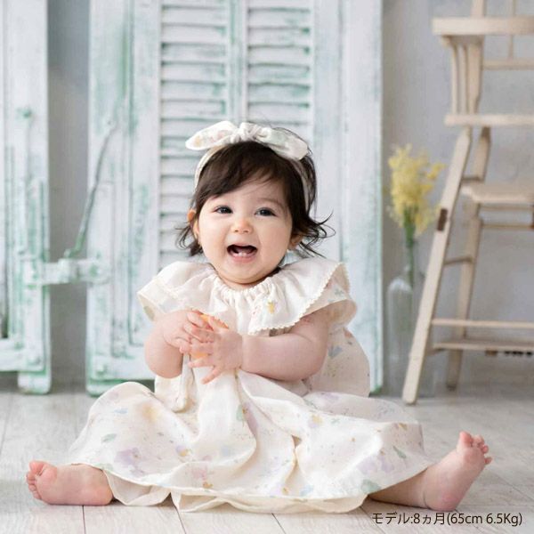 オーガニックコットン ベビーヘアバンド チェンジリボン 3種類