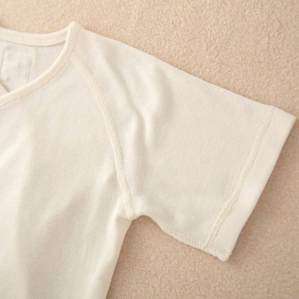 オーガニックコットン ベビー背守り短肌着 つる 70