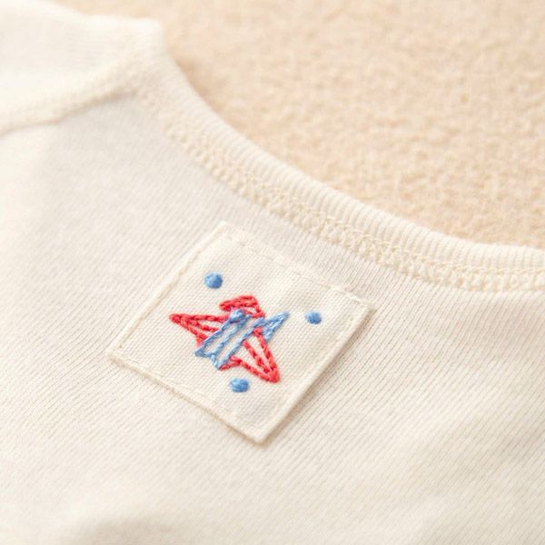 オーガニックコットン ベビー背守り短肌着 つる 70