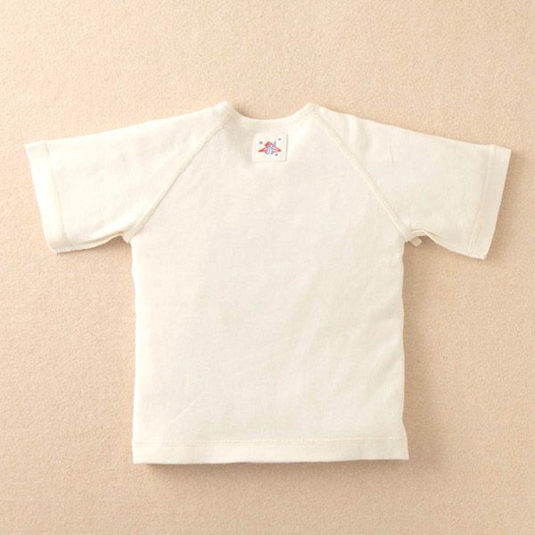 オーガニックコットン ベビー背守り短肌着 つる 70