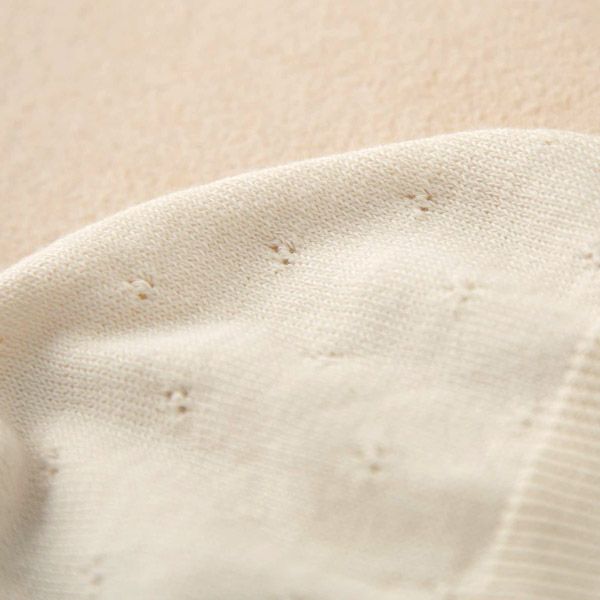 オーガニックコットン ベビーニットフード フラワー 42-46