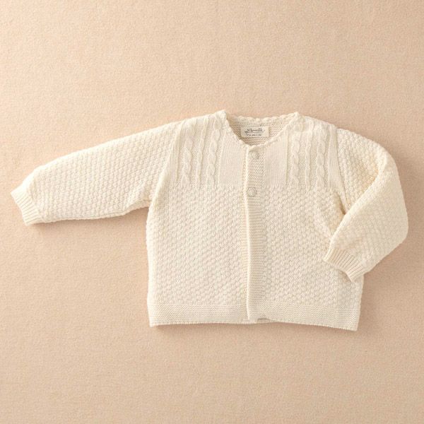 オーガニックコットン ベビーニットカーディガン ボタン 80
