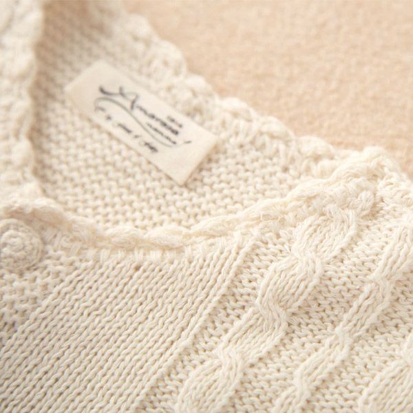 オーガニックコットン ベビーニットカーディガン ボタン 80