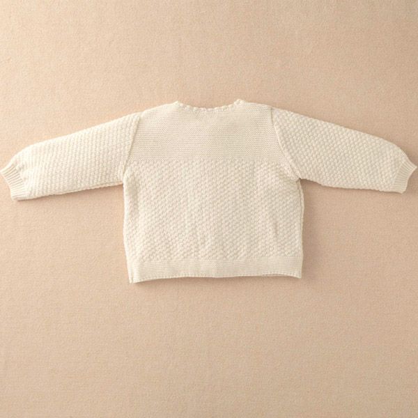 オーガニックコットン ベビーニットカーディガン ボタン 80