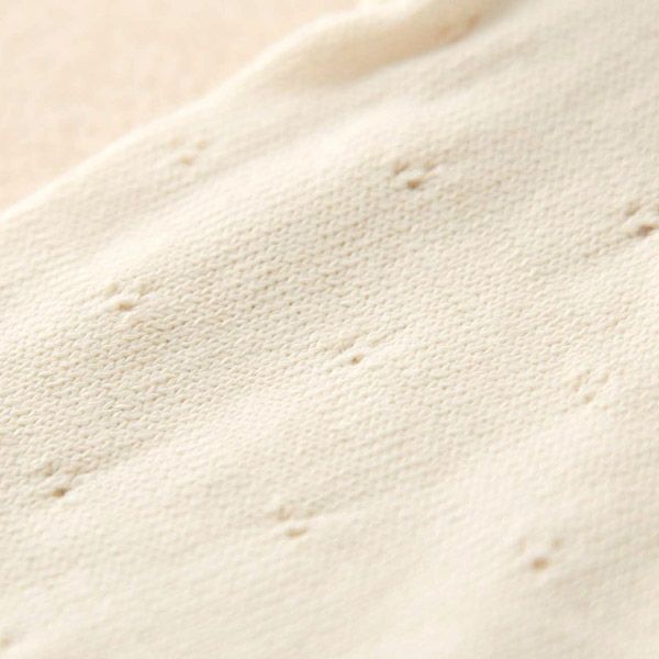 オーガニックコットン ベビーニットカーディガン フラワー 80