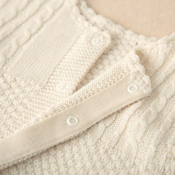 オーガニックコットン ベビーニットベスト ボタン 80