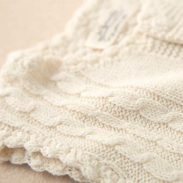 オーガニックコットン ベビーニットベスト ボタン 80