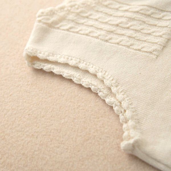 オーガニックコットン ベビーニットベスト フラワー 80