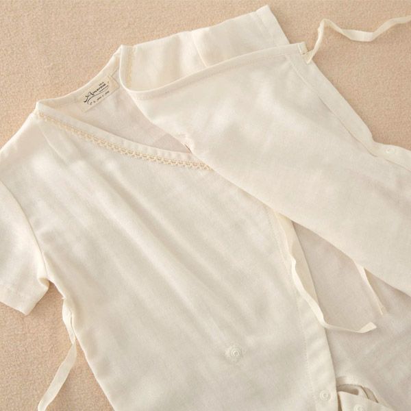 オーガニックコットン ベビー【手編みモチーフ】ガーゼグレコ