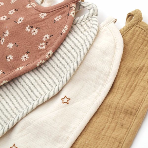 オーガニックコットン ベビー ガーゼ&パイル ビブ