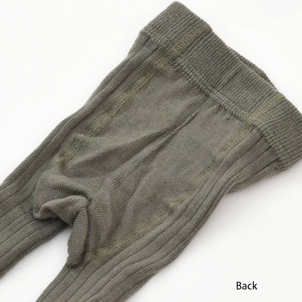 【SALE／20%OFF】 オーガニックコットン ベビーリブタイツ