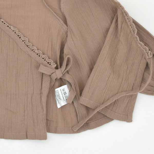 オーガニックコットン ベビークレープカシュクールブラウス(長袖)