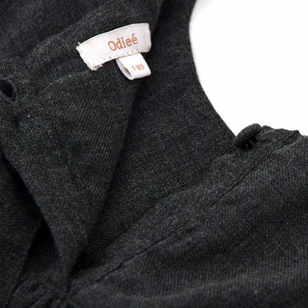 オーガニックコットン キッズフランネルフリルブラウス(長袖)