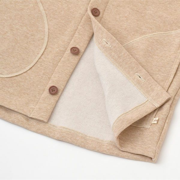 オーガニックコットン キッズ裏起毛あったかベスト