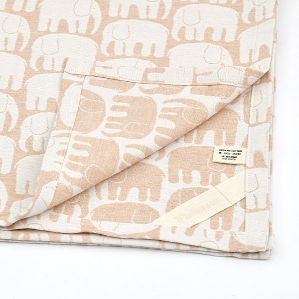 オーガニックコットン フィンレイソン エレファンティ ベビーおくるみ 108×108