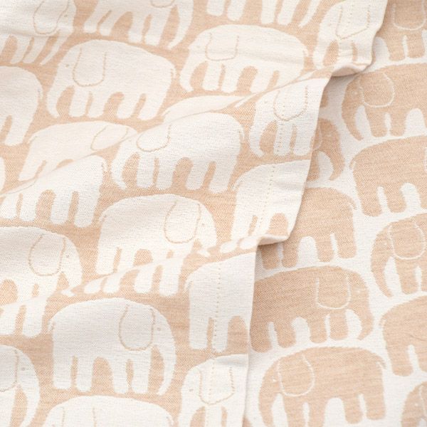 オーガニックコットン フィンレイソン エレファンティ ベビーおくるみ 108×108