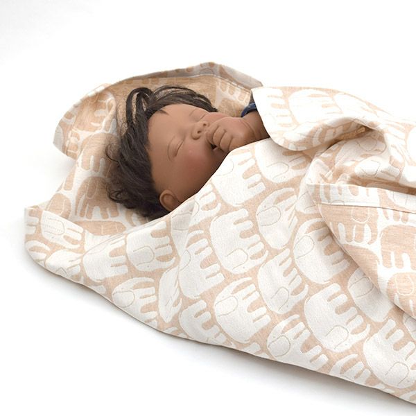 オーガニックコットン フィンレイソン エレファンティ ベビーおくるみ 108×108