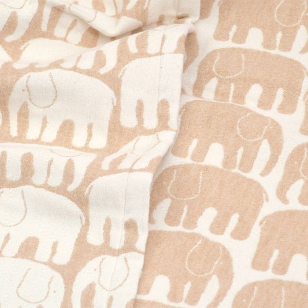 オーガニックコットン フィンレイソン エレファンティ 大判ひざ掛け 100×145