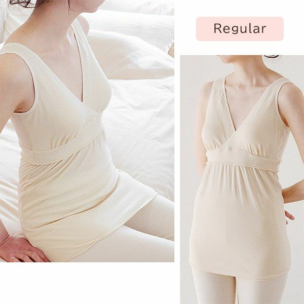 オーガニックコットン ソフト接結 ブラキャミソール（マタニティ兼用）