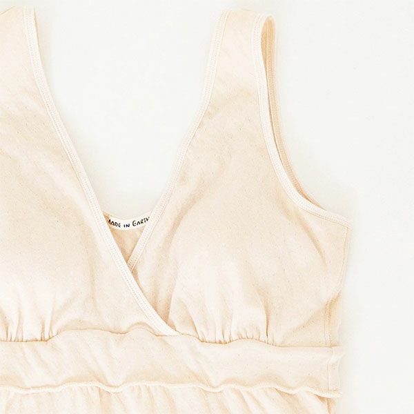 オーガニックコットン ソフト接結 ブラキャミソール（マタニティ兼用）