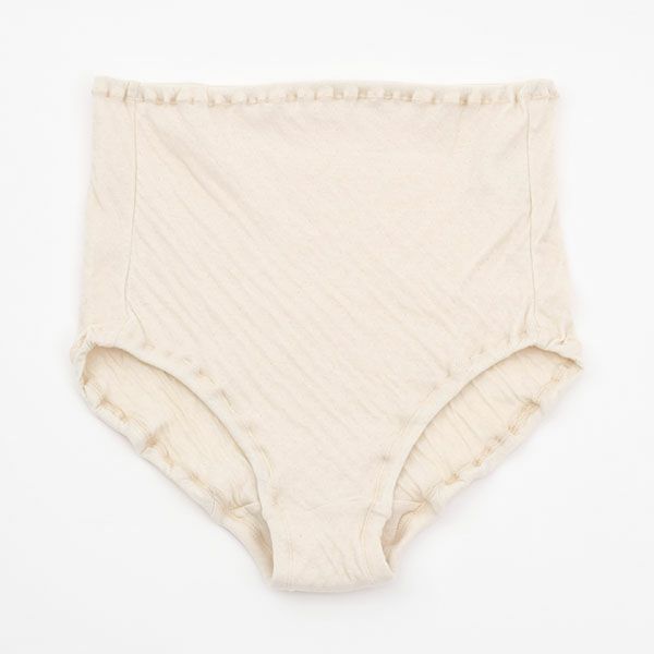 オーガニックコットン ソフト接結 ハイウエストショーツ（マタニティ兼用）